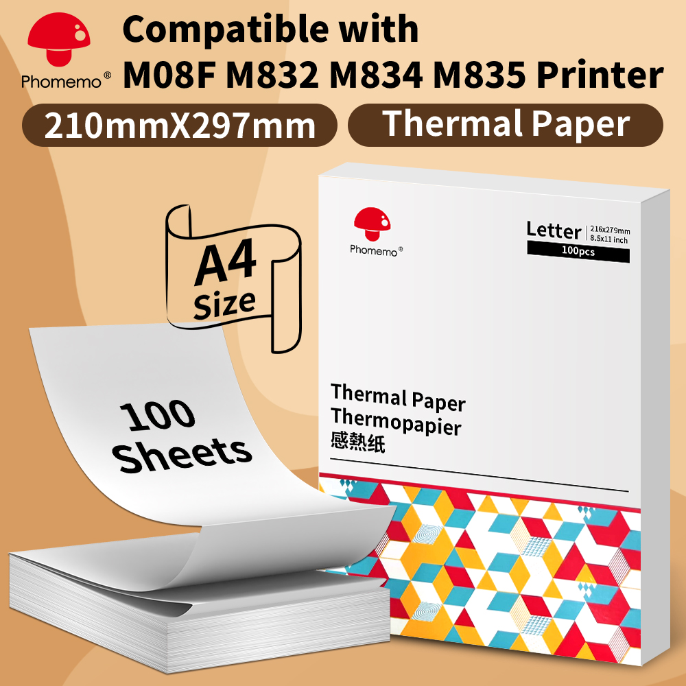 Commercial Photo Printer - Phomemo a4 impressora térmica papel carta