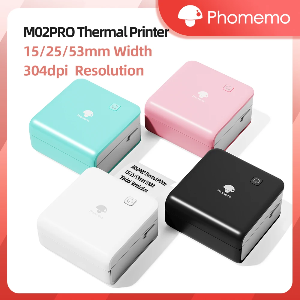 Commercial Photo Printer - Phomemo m02pro mini impressora portátil sem