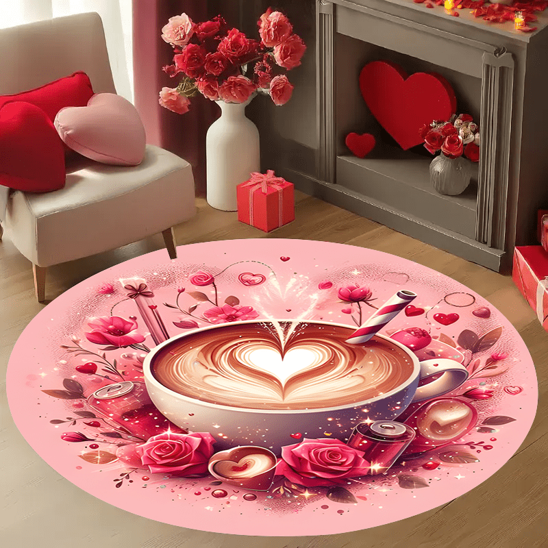 Tapete Circular Romântico Rosa - Wholesale Commercial Printing avaliação e preço