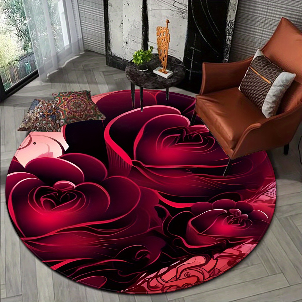 Tapete Circular Romântico Rosa - Wholesale Commercial Printing avaliação e preço